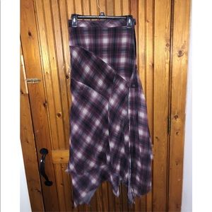 UNIF mesh plaid skirt